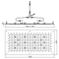 Верхний душ BOSSINI DREAM-XL 1000x500 мм с умной LED-подсветкой, хром (WI0372.030) - миниатюра фото 2