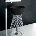Раковина Artceram WIRE 43 см без отверстия, черный глянец (WIL001 03 00) - миниатюра фото 1
