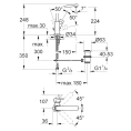 Смеситель для раковины Grohe Eurocube 23135000 с кубическим дизайном - миниатюра фото 9