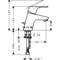 Смеситель для раковины Hansgrohe Focus E2 31730000 - миниатюра фото 8