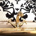 Смеситель для раковины Kerasan Retro в золотом цвете с гибкой подводкой (738991 oro) - миниатюра фото 1