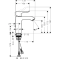 Смеситель для раковины Hansgrohe Metris 31080000 - миниатюра фото 8