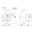 Циркуляционный насос Grundfos UPS 25-40 A 180 - миниатюра фото 3