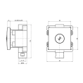 Встраиваемая вращающаяся форсунка Almar SPIN SQUARE, хром (E044177.CR) - миниатюра фото 2