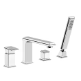 Смеситель для ванны Gessi Eleganza с переключателем на душ и хромированным покрытием (46037#031) - миниатюра фото 1