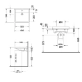 Подвесная раковина Duravit Starck III узкая 600х545 мм белая с переливом (312600000) - миниатюра фото 2