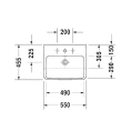 Раковина Duravit ME by Starck белая для встраивания в столешницу 550x455 мм (378550000) - миниатюра фото 2