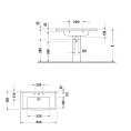 Раковина Duravit Starck 3 двойная 1300x485 мм с двумя отверстиями под смеситель и переливом, белый (865160000) - миниатюра фото 7