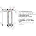 Биметаллический радиатор RIFAR Monolit Ventil 500 8 секций НП правое - миниатюра фото 3