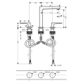 Смеситель для раковины Hansgrohe Metropol 160, 3-отв., шлифованная бронза (32515140) - миниатюра фото 2