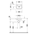 Раковина для ванной Duravit D-Code 36x27 см без перелива, с отверстием слева (7053600092) - миниатюра фото 2