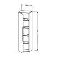 Шкаф-пенал подвесной Duravit Happy D.2 500х60х1760, белый глянцевый, 4 полки (H29253R2222) - миниатюра фото 2