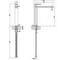 Смеситель для раковины Gessi Eleganza высокий без донного клапана хром (46004#031) - миниатюра фото 2