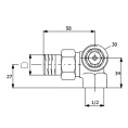 Клапан термостатический Oventrop AV9 1/2 (DN 15) М30x1-5 1183472 угловой трехосевой левый - миниатюра фото 2