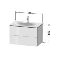Подвесная тумба Duravit L-Cube 234483 с двумя ящиками, 550x820x481 мм, цвет White High Gloss (LC630702222) - миниатюра фото 2
