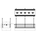 GESSI BINARIO — линейный профиль 1090 мм на 5 модулей, цвет Black XL с системой Easy-Fix (61129#299) - миниатюра фото 2