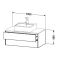 Подвесная тумба Duravit XSquare 1000 мм с двумя выдвижными ящиками, цвет бетонно-серый матовый (XS491100707) - миниатюра фото 2