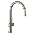 Однорычажный кухонный смеситель Hansgrohe 220 1jet из нержавеющей стали (72804800) - миниатюра фото 1