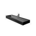 Раковина Duravit Vero шлиф с перел с 3 отв под смеситель включая крепление 1200x470мм Цвет Черный - миниатюра фото 1