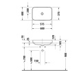 Раковина Duravit Happy D2 Plus 600x400 мм без перелива с выпуском и керамической крышкой WonderGliss цвет Anthracite matt (23596013001) - миниатюра фото 4