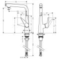 Кухонный смеситель Hansgrohe Talis Select M51 с выдвижным душем и поворотным изливом (72821800) - миниатюра фото 2