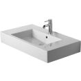 Раковина Duravit Vero для мебели без перелива и отверстия под смеситель 850x490 мм белого цвета (329850070) - миниатюра фото 1