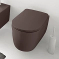 Подвесной унитаз Kerasan Nolita безободковый, 55x35 см, цвет Бургундский матовый (531475) - миниатюра фото 1
