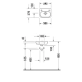Раковина для рук Duravit D-Code 360x270 мм без перелива, белая (7053600002) - миниатюра фото 2