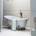 Ванна AZZURRA JUBILAEUM CrystalTech 170x80 см отдельностоящая (белая, ножки хром) - миниатюра фото 1