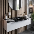 Раковина KERASAN Inka Project INKA 60x40x35 Nero Lucido с отверстием под смеситель (341104*1) - миниатюра фото 4