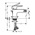 Смеситель для биде Hansgrohe Talis E белый матовый с донным клапаном (71720700) - миниатюра фото 2