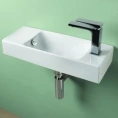 Подвесная раковина Artceram LAVAMANI BRICK 54x20 см белая со слив-переливом - миниатюра фото 1