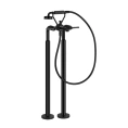 Напольный смеситель GESSI VENTI20 для ванны: двухвентильный, с ручным душем, матовый черный (65128#299) - миниатюра фото 1