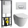 Кнопка для унитаза VitrA S50, хром - миниатюра фото 1