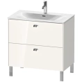 Тумба напольная под раковину Duravit Brioso 234483 с двумя ящиками, 685x820x479 мм, цвет White High Gloss (BR451202222) - миниатюра фото 1