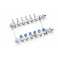 Коллекторная группа REHAU HKV-D на 5 выходов (РЕХАУ - 12080511002)1x3/4ЕК из нержавеющей стали с регулирующими и термостатическими вентилями и расходомерами - миниатюра фото 2
