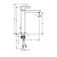 Смеситель для раковины Hansgrohe Metris S с донным клапаном, хром (31022000) - миниатюра фото 2