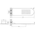 Душевая панель Gessi Shower316 620x200мм, настенное крепление, Brushed Brass PVD (45163#727) - миниатюра фото 2