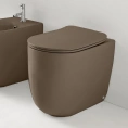 Унитаз безободковый пристенный Kerasan Nolita 55x35 см с креплениями WB5N, цвет Bruno Matt (531888) - миниатюра фото 1
