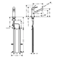 Кухонный смеситель Hansgrohe Focus M42 с вытяжным душем (71829800) - миниатюра фото 2