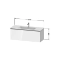 Тумбочка подвесная Duravit D-Neo, 440x1210x462, 1 ящик, цвет Black Oak (DE426401616) - миниатюра фото 2