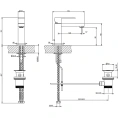 Смеситель для раковины Gessi Rettangolo черный, на 1 отверстие, с донным клапаном (20001#299) - миниатюра фото 2