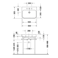Раковина Duravit Happy D2 накладная белая 650x505 мм без отверстий, с заглушкой и хромированным сифоном (2318650060) - миниатюра фото 2