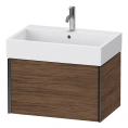 Подвесная тумба Duravit XViu для раковины, 397x684x454 мм, цвет орех темный/черный матовый (XV42350B221) - миниатюра фото 1