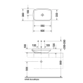 Раковина Duravit DuraStyle 600x380 мм без перелива, шлифованная, белая (349600000) - миниатюра фото 6