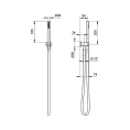 Душевой комплект Fantini Fontane Bianche с держателем и ручным душем в цвете Matt Gun Metal (47 P5 8093) - миниатюра фото 2