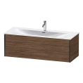 Подвесная тумба Duravit XViu для раковины 234412, 1 ящик, цвет walnut dark/черный матовый, 610x800x480 мм (XV40360B221) - миниатюра фото 1