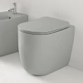 Унитаз безободковый пристенный Kerasan Nolita 55x35 см, цвет Grigio Matt (531859) - миниатюра фото 1