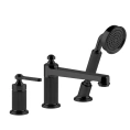 Смеситель GESSI VENTI20 для ванны с ручным душем, черный матовый (65037#299) - миниатюра фото 1