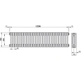 Трубчатый стальной радиатор Zehnder Charleston Z-3057/26 секций с боковым подключением N12 3/4 RAL 9016 - миниатюра фото 3